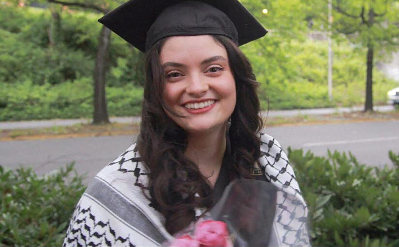 Aysenur Ezgi Eygi attending International Solidarity Movement in Seattle, Washington, June 8, 2024. (AA Photo)