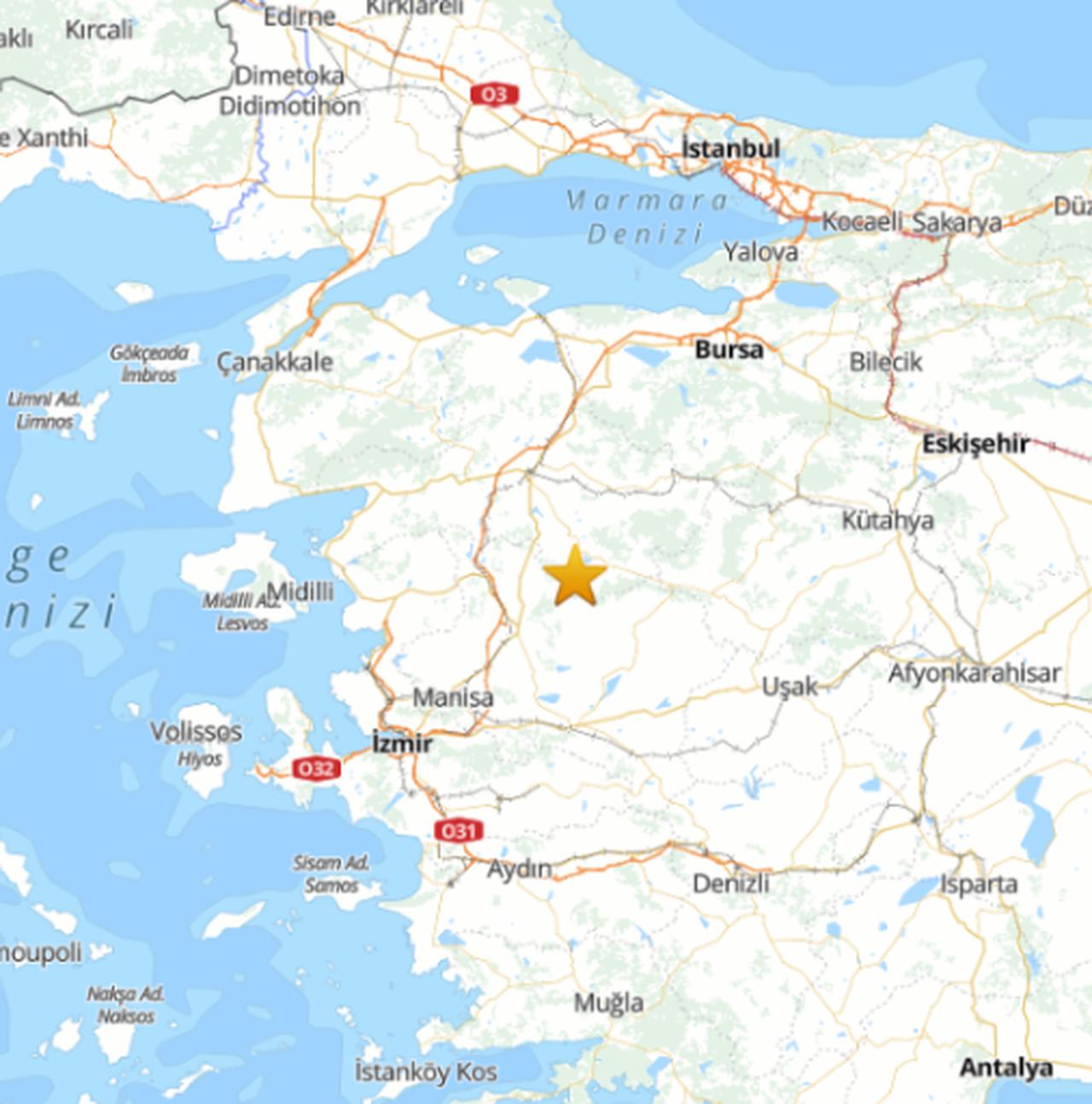 Location of latest registering a magnitude of 4.0 in Balikesir, Türkiye. (AFAD)
