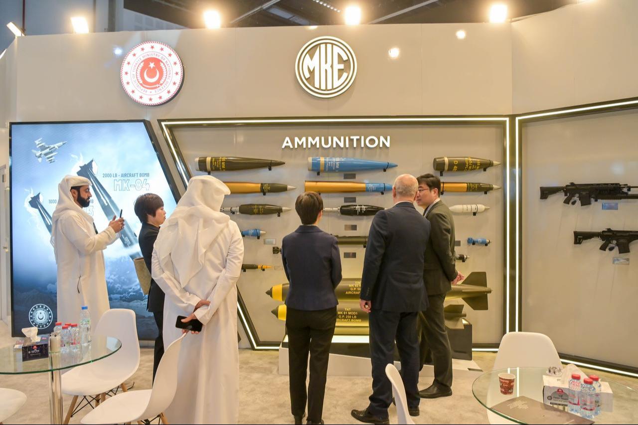 Advanced military equipment of Turkish MKE displayed at the IDEX and NAVDEX 2025 International Defense Exhibition and Conference in Abu Dhabi, United Arab Emirates, February 17, 2025 (AA Photo)