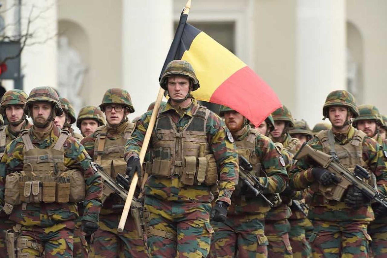 Belgian troops marching, accessed on Sep. 8, 2025. (Photo via X)