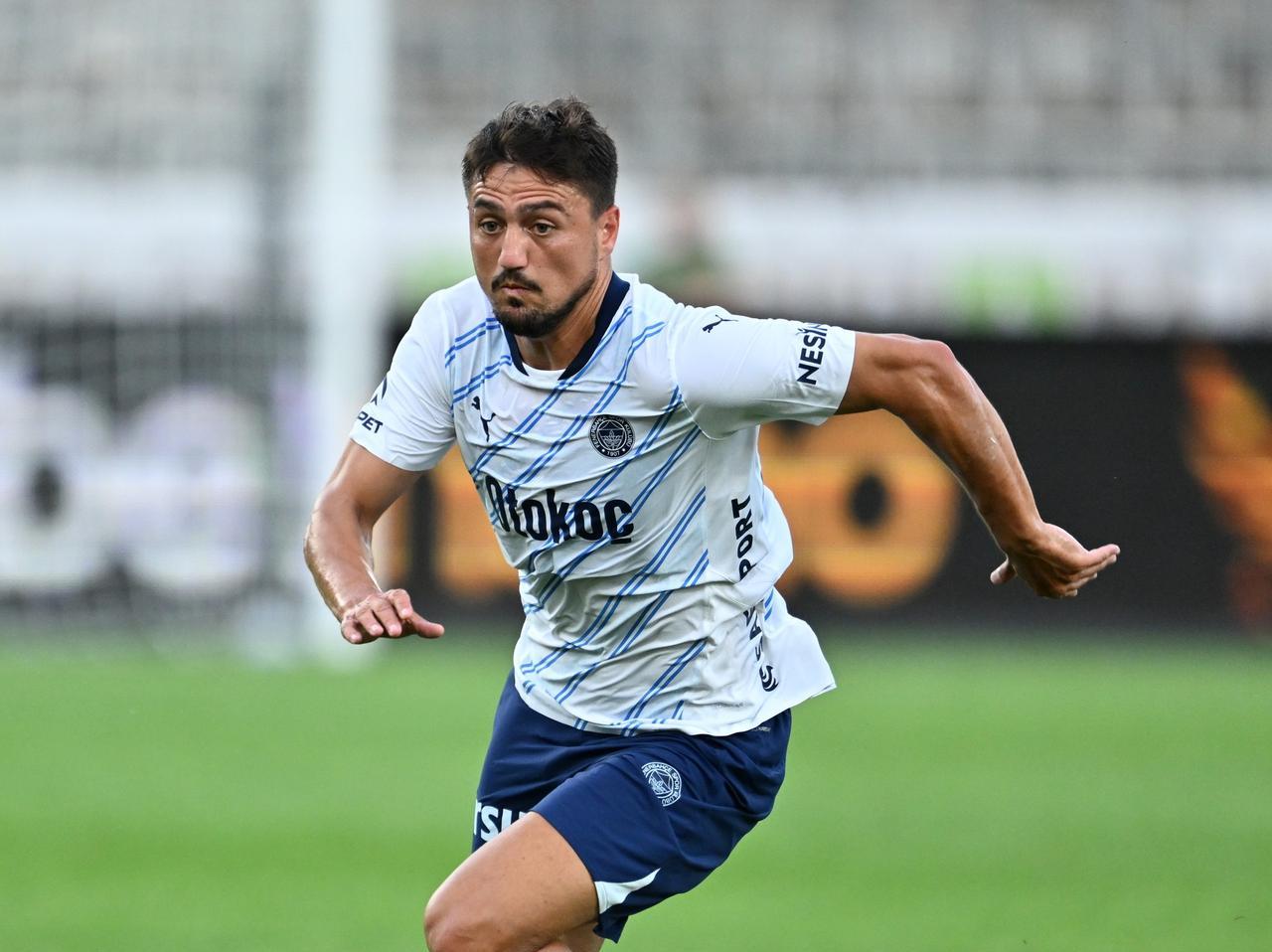 Fenerbahce's player Cengiz Under during Fenerbahce's match against France's Strasbourg team in a preparation match during their Austria camp, July 13, 2024, Austria. (AA Photo)