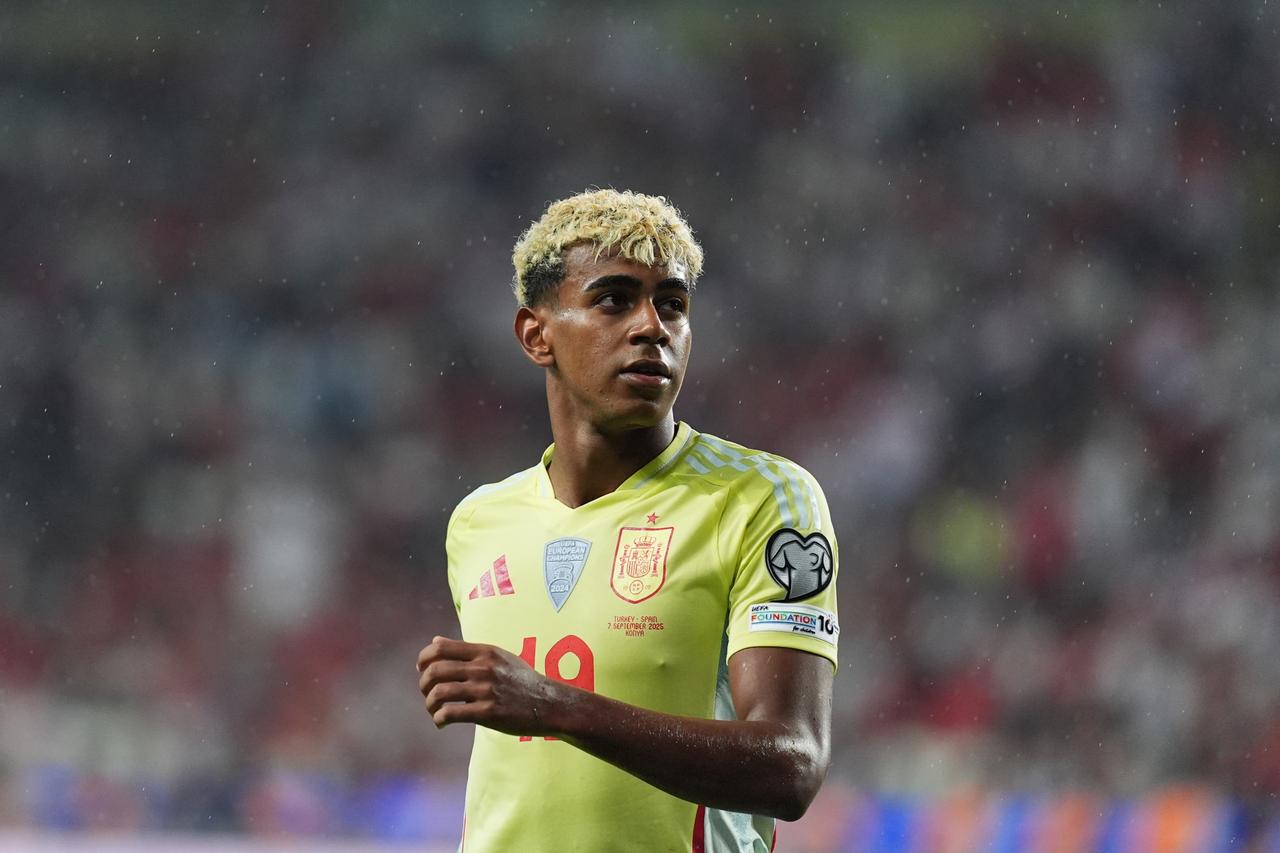 Lamine Yamal of Spain during the 2026 FIFA World Cup Qualifiers match between Turkiye and Spain at Medas Konya Buyuksehir Stadium in Konya, Türkiye, September 7, 2025. (AA Photo)