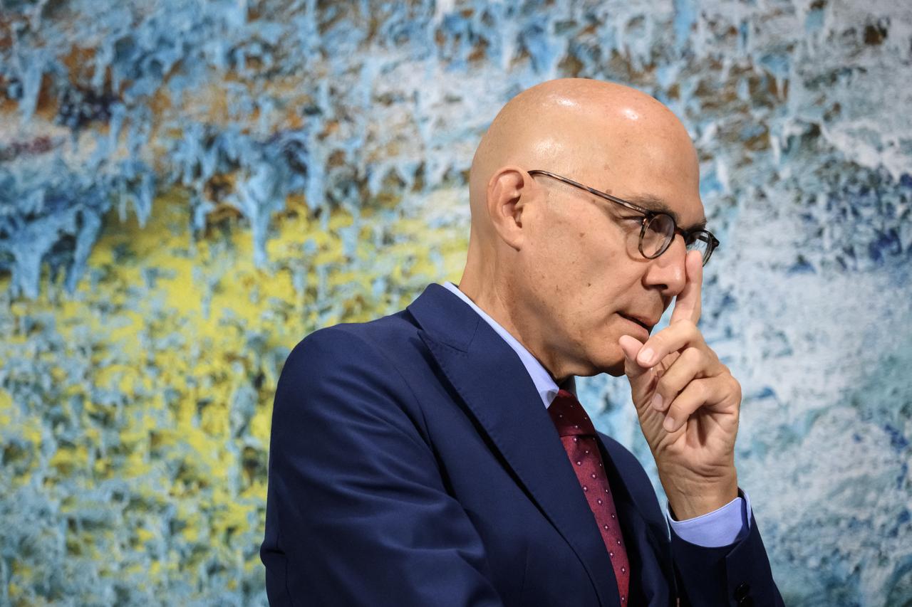 UN High Commissioner for Human Rights Volker Turk looks on a the opening of the 60th session of the United Nations Human Rights Council in Geneva, September 8, 2025. (AFP Photo)