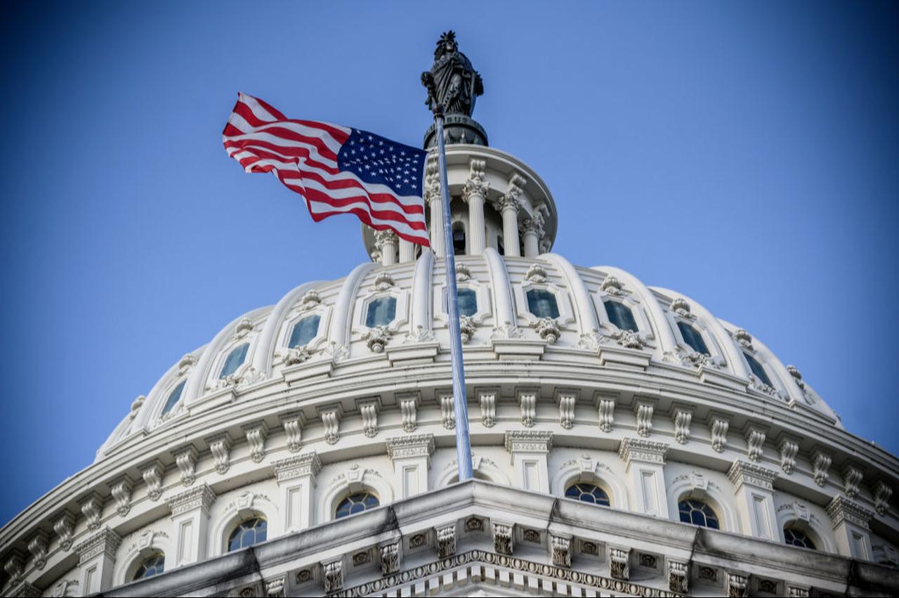The US Capitol building is seen on a cold and sunny winter day as Congress is in session in Washington, December 29, 2020. (AFP Photo)