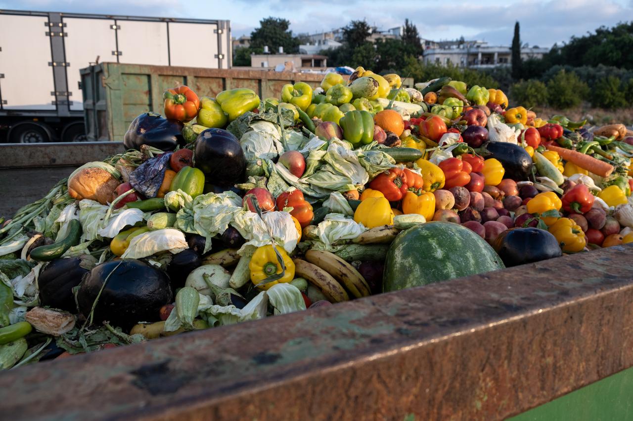 This photo shows bio waste of expired vegetables in a huge container, accessed Sept. 9, 2025. (Adobe Stock Photo)