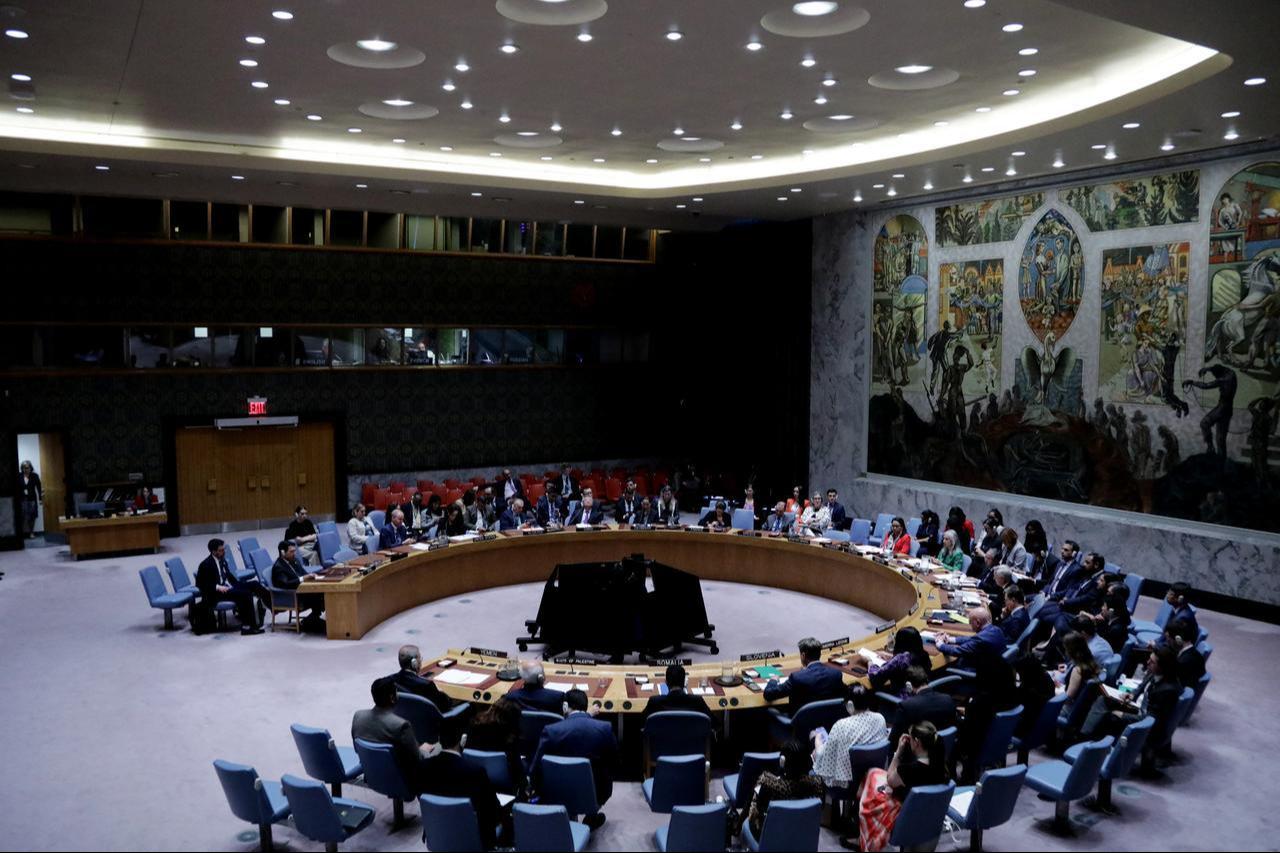 United Nations Security Council members vote on a resolution calling for a ceasefire and unrestricted humanitarian access in Gaza, at UN headquarters in New York City, United States, June 4, 2025. (AFP Photo)