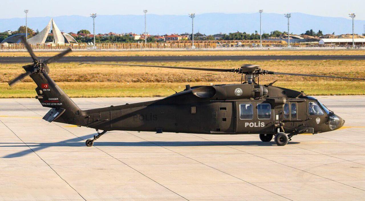 Turkish General Directorate of Security's T-70 utility helicopter. (Photo via TAI)