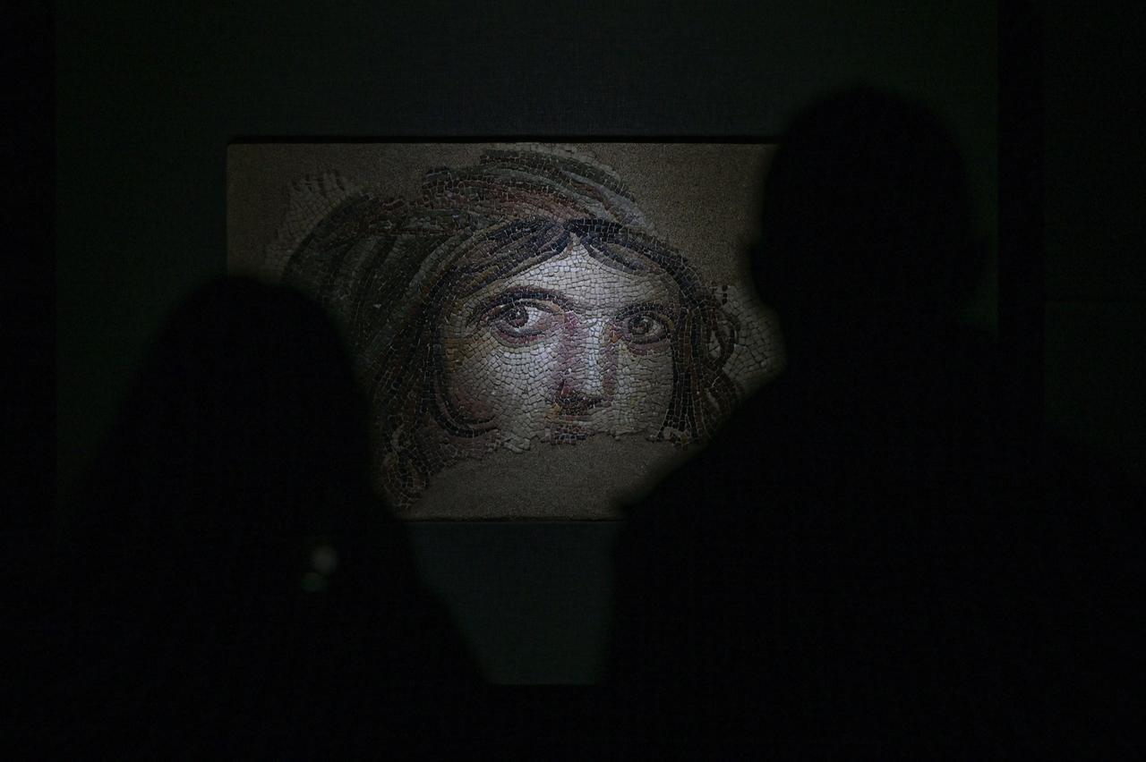 The "Gypsy Girl" mosaic at the Zeugma Mosaic Museum, Gaziantep, Türkiye, October 21, 2024. (AA Photo)