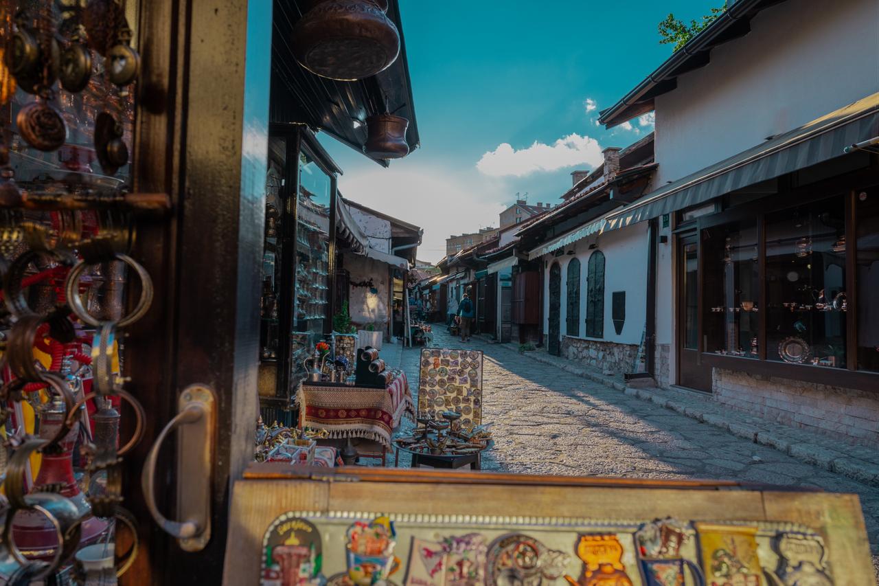 Bascarsija, the historic Ottoman-era bazaar in Sarajevo, where cobblestone streets, traditional shops, and coffeehouses preserve centuries of cultural and linguistic heritage. (Adobe Stock Photo)