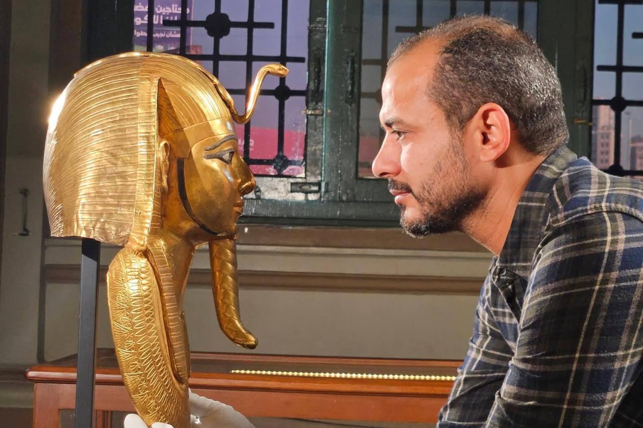 Egyptian Museum in Cairo showcases Psusennes I golden mask after conservation program