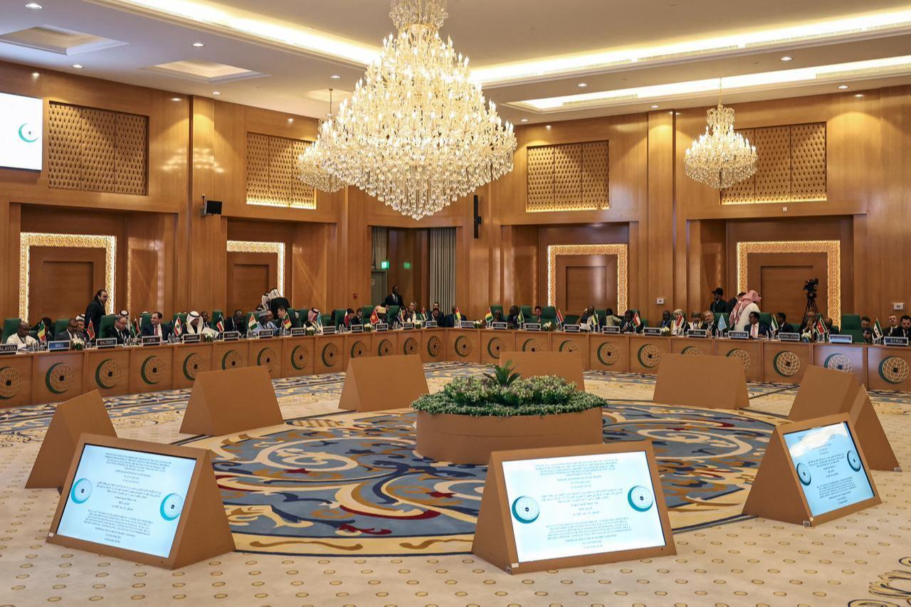 Council of Foreign Ministers attend the extraordinary meeting of the Organization of Islamic Cooperation (OIC) at the OIC General Secretariat headquarters in Jeddah, Jan. 10, 2026. (AFP Photo)