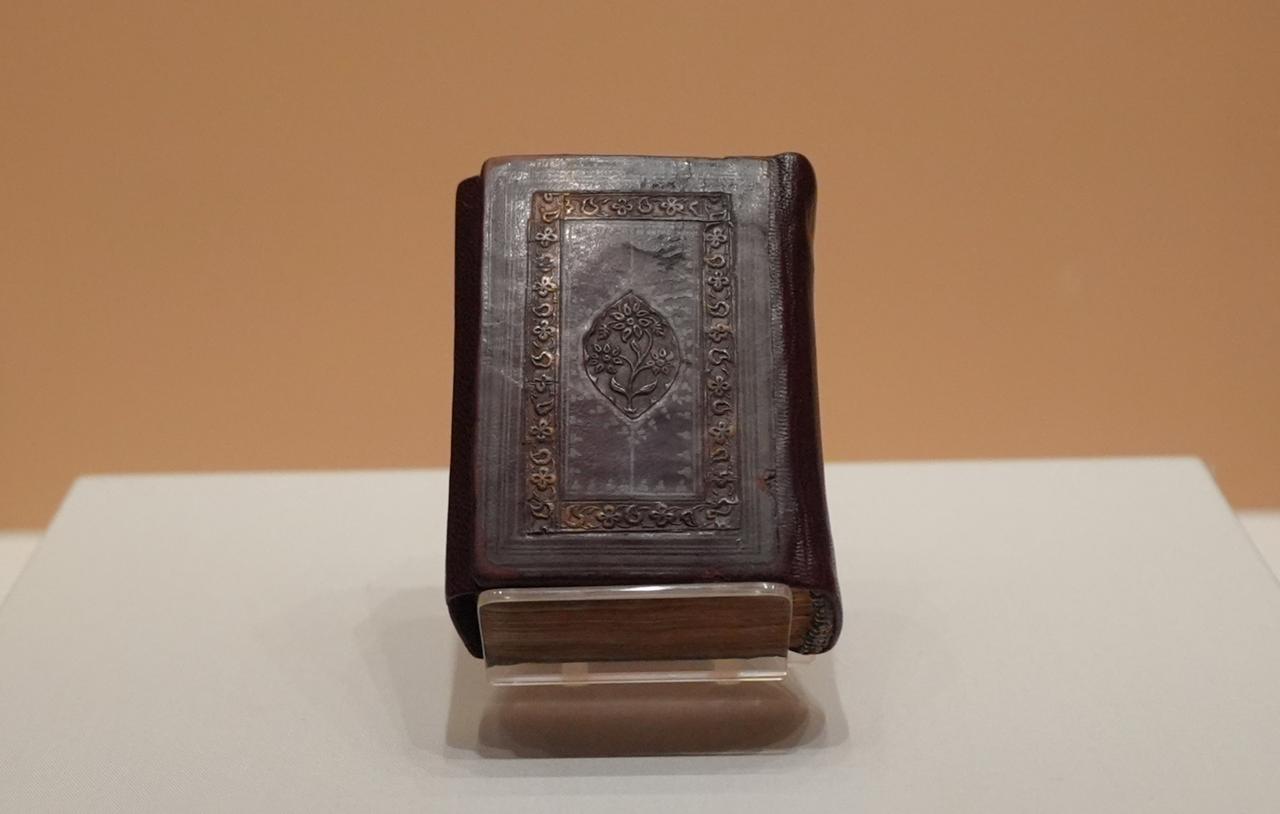 A Quran dating back to the 18th century, written in Ottoman-era Syria, on which New York’s first Muslim mayor, Zohran Mamdani, placed his hand while taking the oath of office before assuming his duties, is on display at the New York Public Library on Fifth Avenue in New York City, United States, Jan. 10, 2026. (AA Photo)