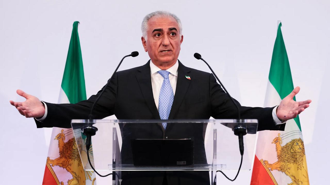 Reza Pahlavi holds a press conference in Paris, France, June 2025. (AFP Photo)