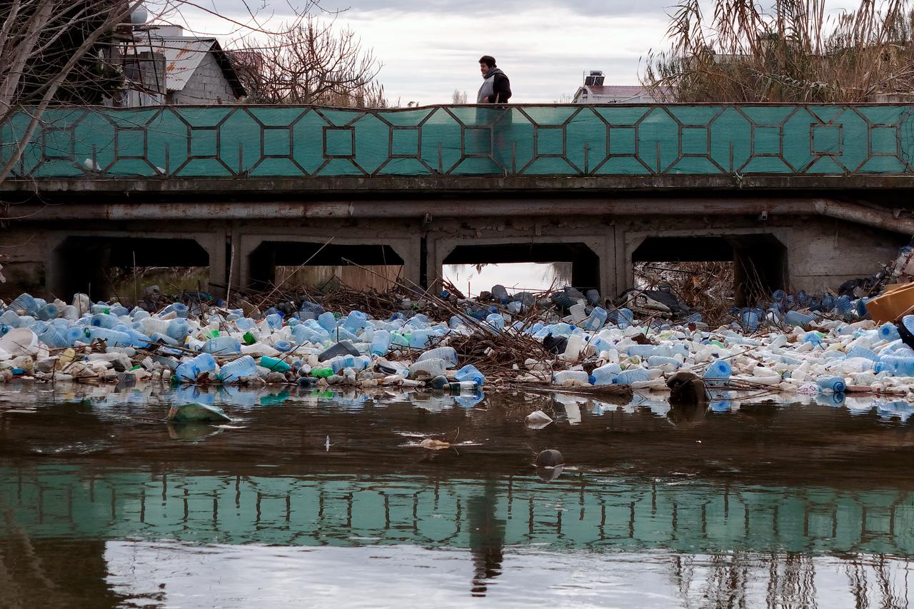 Plastic-choked rivers worsen flooding in Albania as waters recede