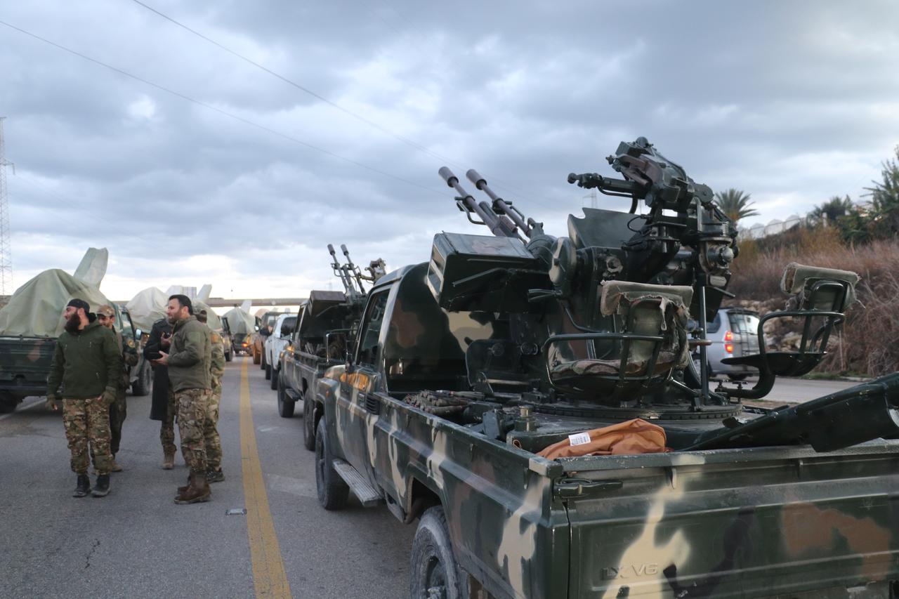 Syrian army is deploying military reinforcements to Dayr Hafir area, within operations against terrorist organization YPG, operating under name SDF in Syria, Jan. 14, 2026. (AA Photo)