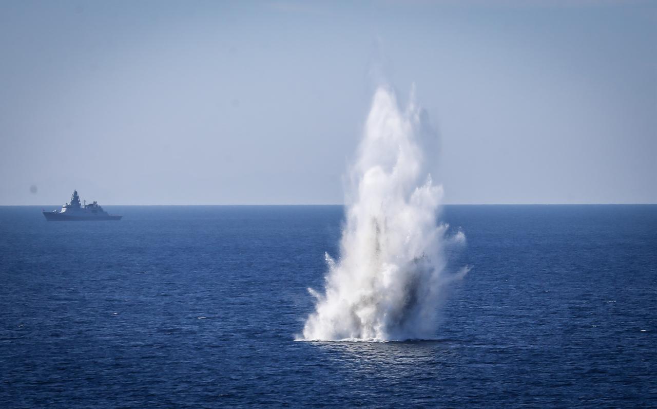 A view of NUSRET-2025 Invitation Military Drill held at the Gulf of Saros in Canakkale, Türkiye, on October 30, 2025. (AA Photo)