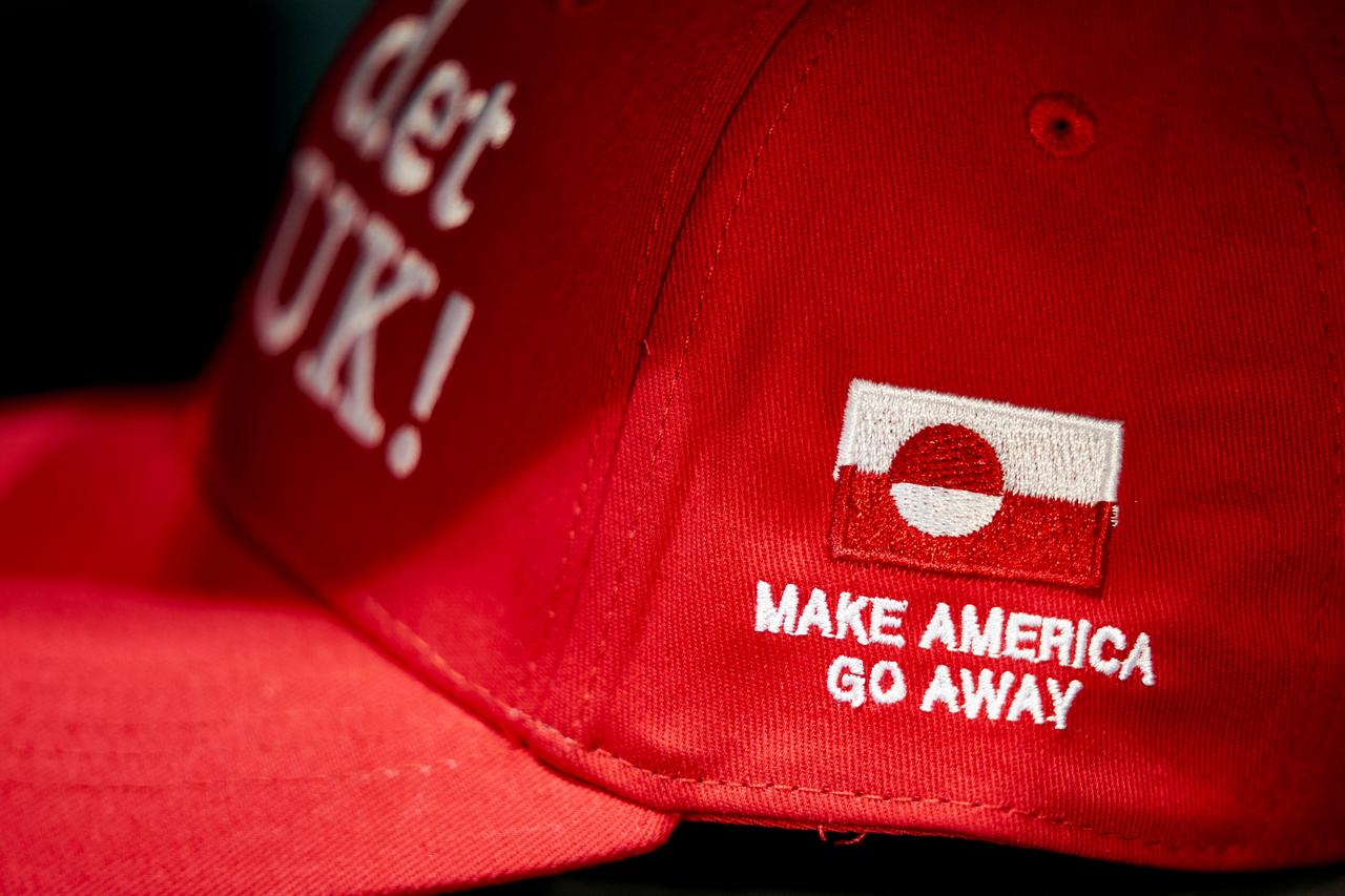 Photo shows the Anti-MAGA cap "Nu det NUUK!" with the message "Nu er det NUUK!" and "Make America go away" embroidered on the cap, accessed on Jan. 14, 2025. (AFP Photo)