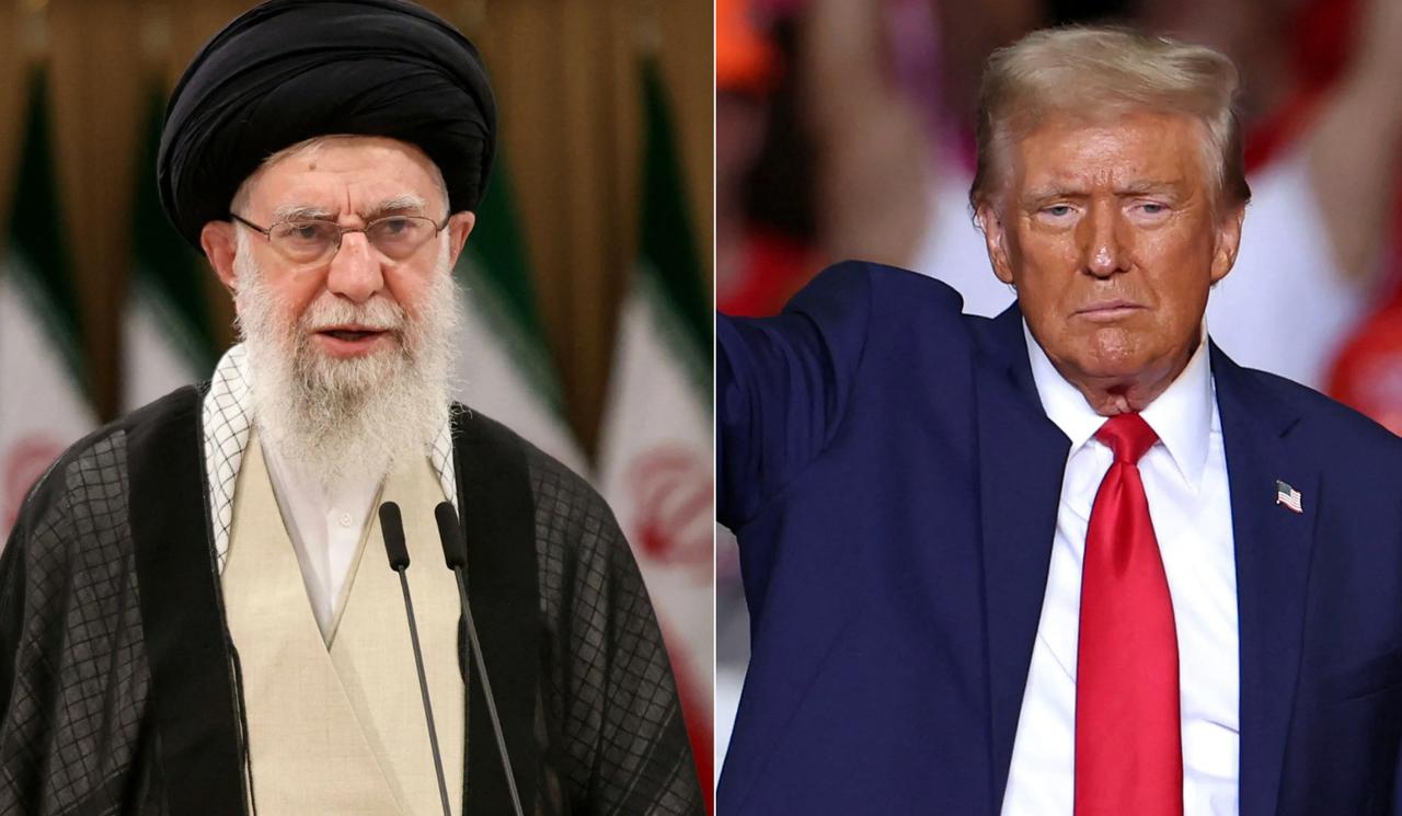 Former Iran’s Supreme Leader Ayatollah Ali Khamenei and US President Donald Trump. (AFP Photo )