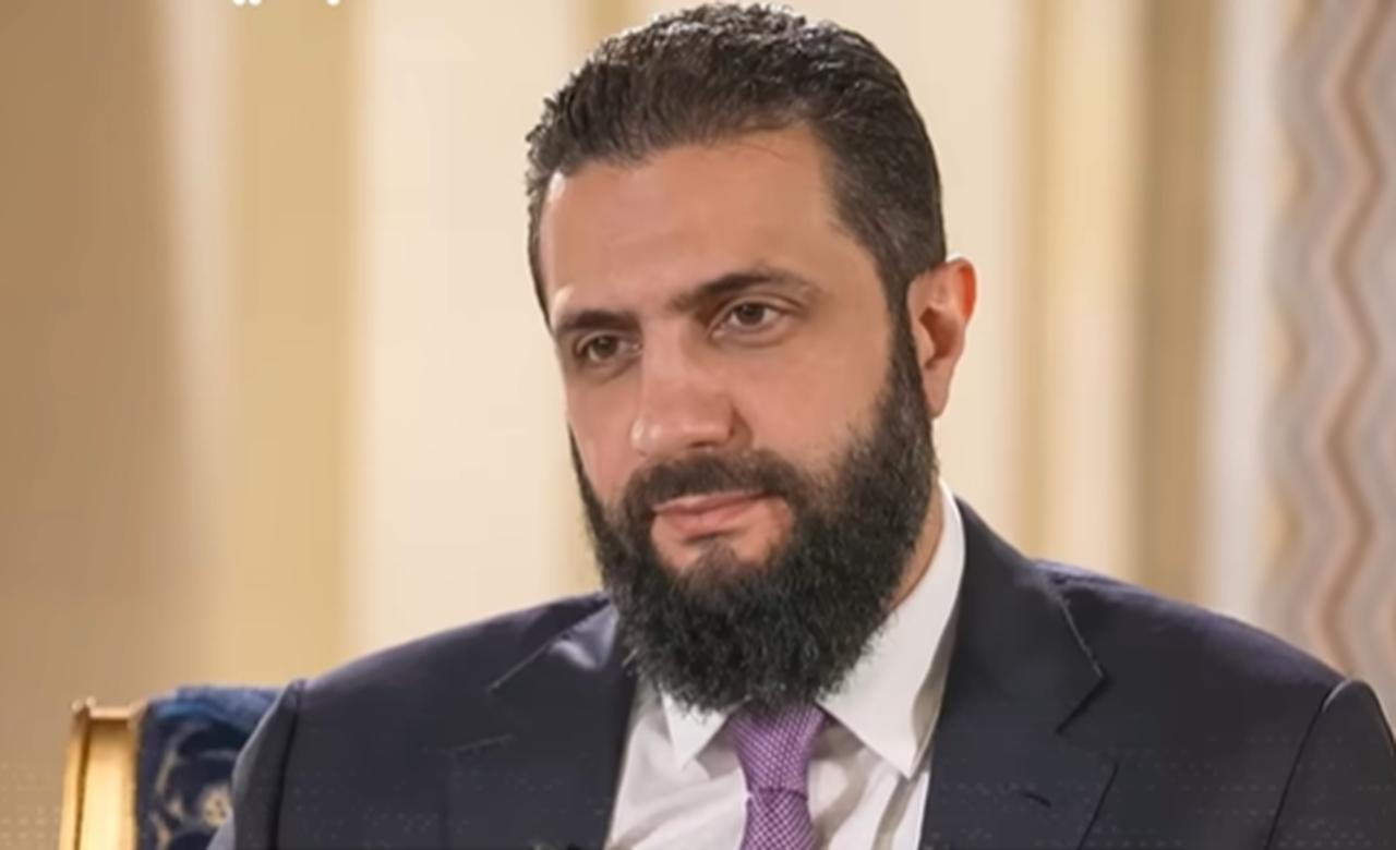 Footage of Ahmed al-Sharaa’s unaired interview with Shams TV, which broadcasts from Erbil. ( Photo via Alikhbaria Syria )