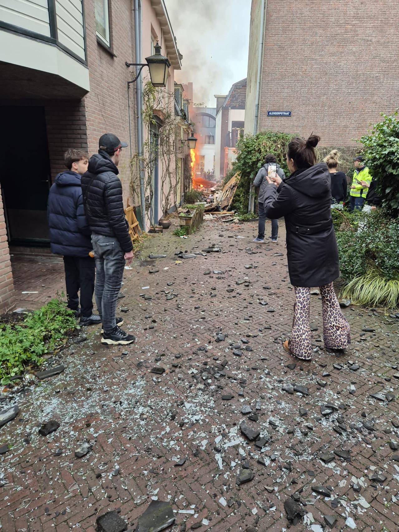 Fire breaks out, at Utrecht city center, Netherlands on Jan. 15, 2026. (Photo via X)