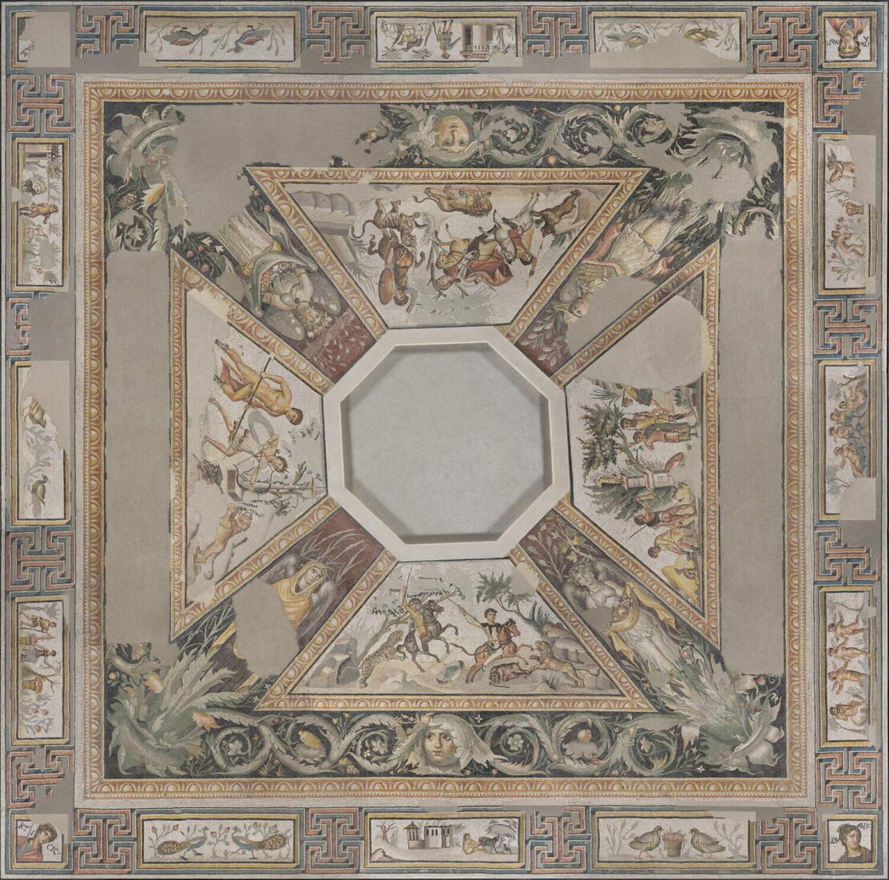 A view of The Seasons Mosaic from Antioch. (Photo via Louvre Museum)