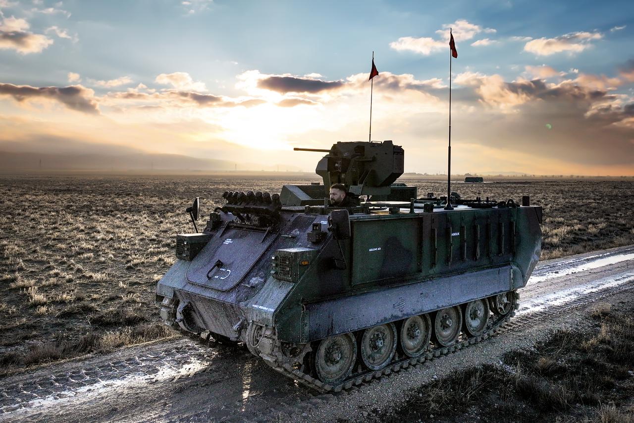A view of the electric armored personnel carrier E-ZPT, is seen in Konya, Türkiye on Jan. 09, 2026. (AA Photo)