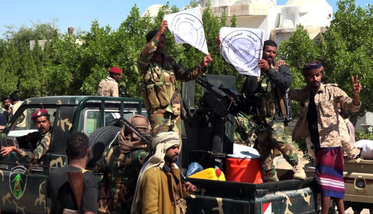 Pro-government tribal forces take control of several military sites belonging to the UAE-backed Southern Transitional Council (STC) in the city of Mukalla, Hadramawt province, Yemen on January 3, 2026. (AA Photo)