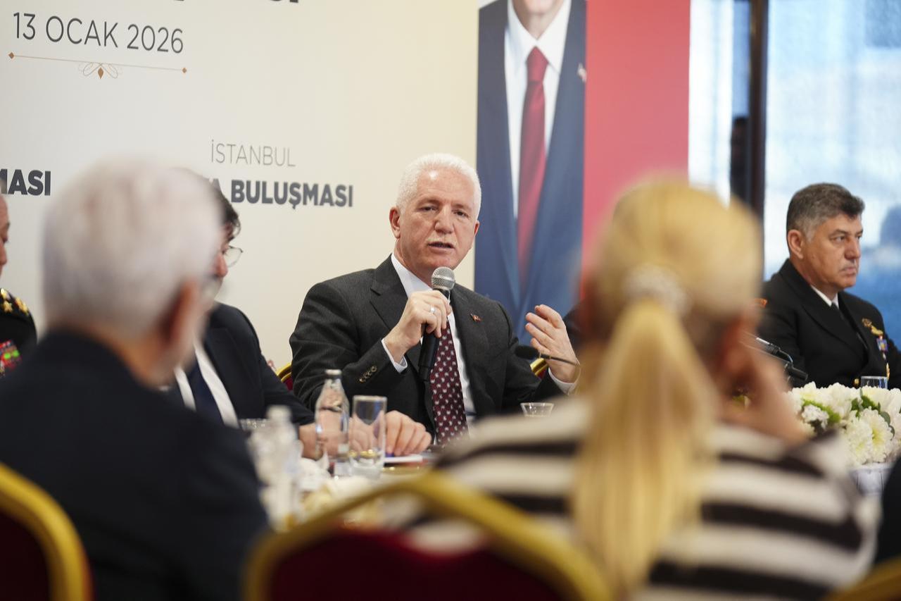 Istanbul Governor Davut Gul speaking at a press conference at Sepetciler Kasri in Istanbul, Türkiye, Jan. 13. 2026. (AA Photo)