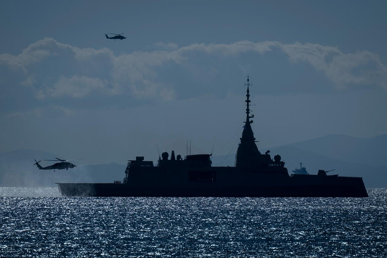 This photograph shows Kimom sailing upon its arrival in the Saronic Gulf, near Athens, on January 15, 2026. (AFP Photo)