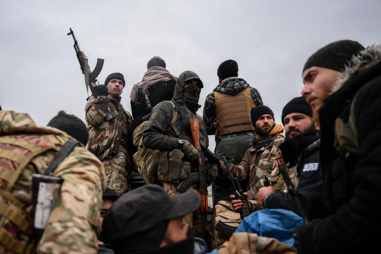 Syrian army enters inner neighborhoods of Dayr Hafir after SDF withdraws following the military operation launched in west of the Euphrates River, eastern Aleppo, Syria Jan. 17, 2026. (AA Photo)