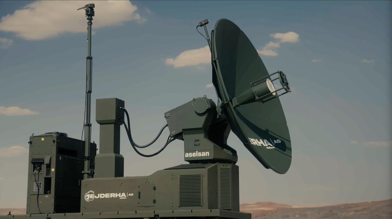 Aselsan's Ejderha (Dragon) High-Power Electromagnetic Countermeasure System during demonstration tests at Aselsan's Golbek Technology Base at unspecified date. (AA Photo)