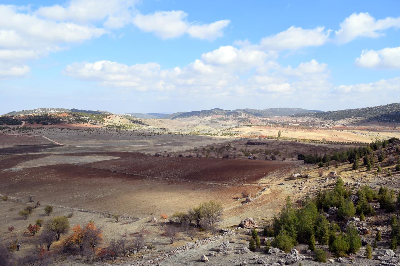 A general view of the rural landscape in Gaziantep highlights the plains and hills surveyed for traces of Ice Age human settlements, Türkiye, Jan. 2025. (AA Photo)