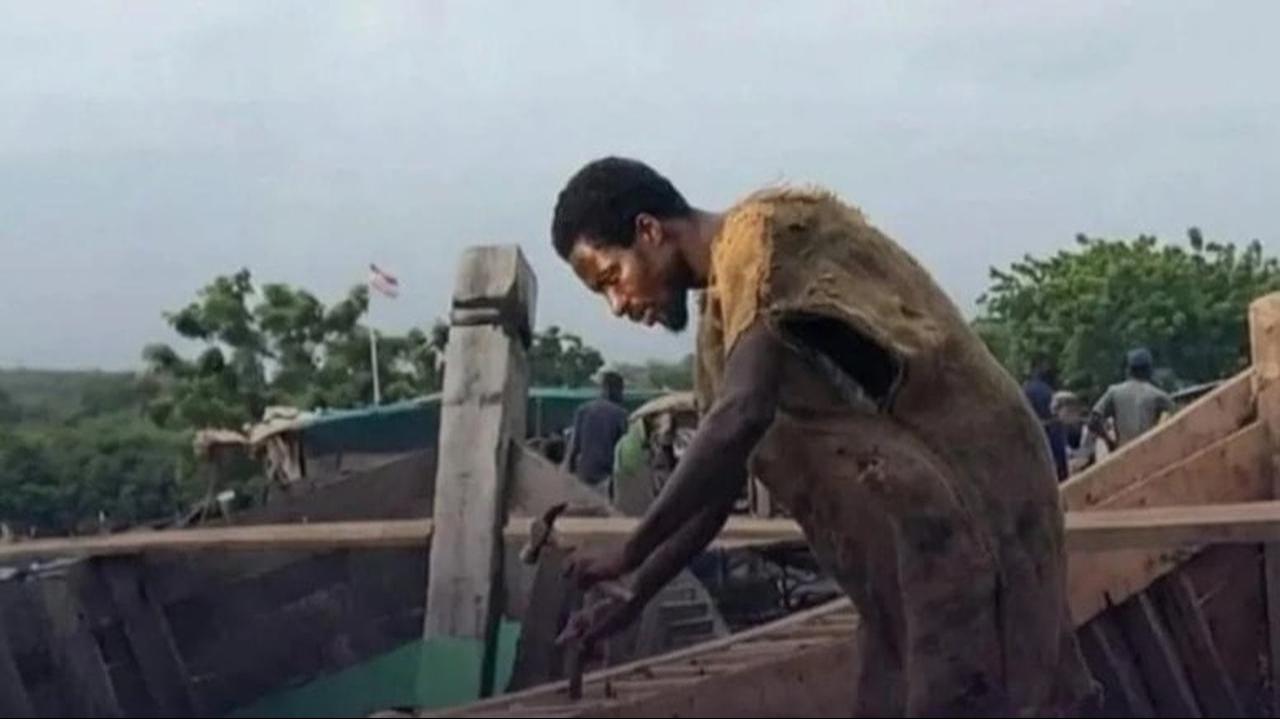 Ghanaian Ebo Noah built himself a ship for the Great Flood. (Photo via X )