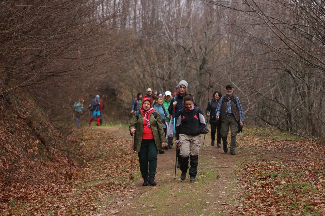 Images along the 16-kilometer Kurtkoy-Guneykoy part of the 801-kilometer "Sufi Trail" that stretches from Istanbul to Konya in central Türkiye and takes 40 days to complete, Feb. 13, 2022. (AA Photo)