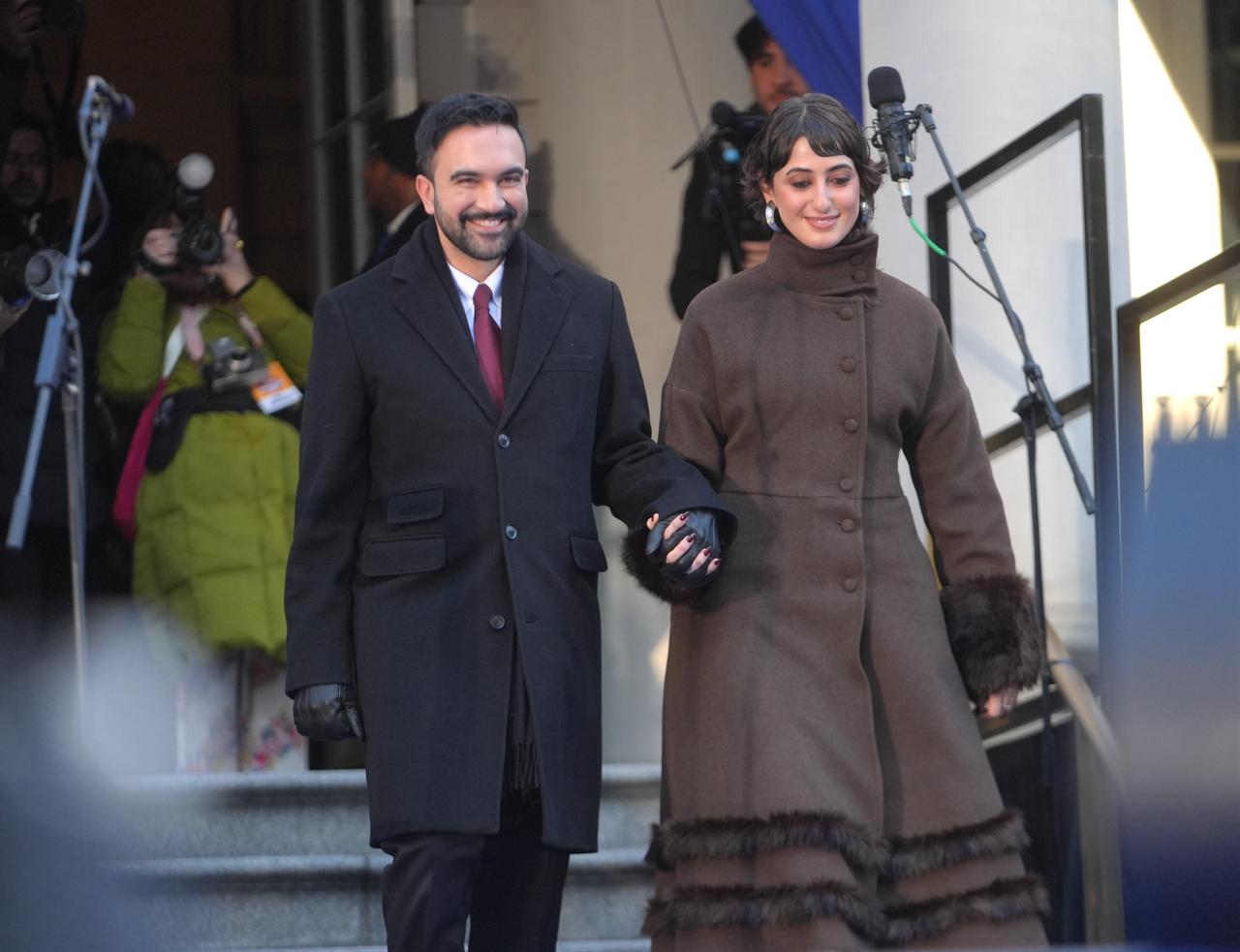 Democrat Mayor Zohran Mamdani becomes the first Muslim mayor of New York City, with the inauguration ceremony at City Hall, Manhattan, New York City, United States on Jan. 1, 2026. (AA Photo)