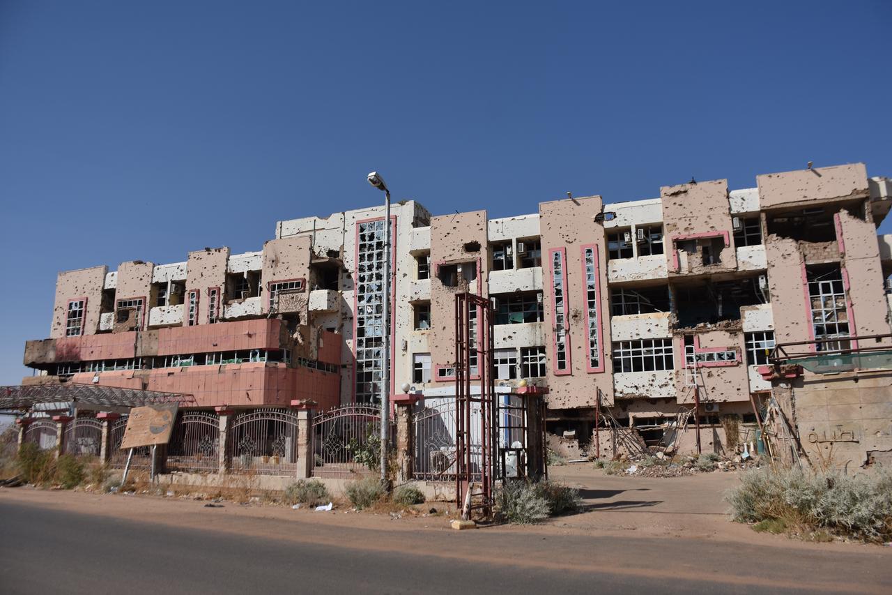 Destruction at Al-Muallim Hospital is seen after months of fighting, as symbolic buildings and public institutions across the city suffer heavy damage following clashes in Khartoum, Sudan on January 19, 2026. (AA Photo)