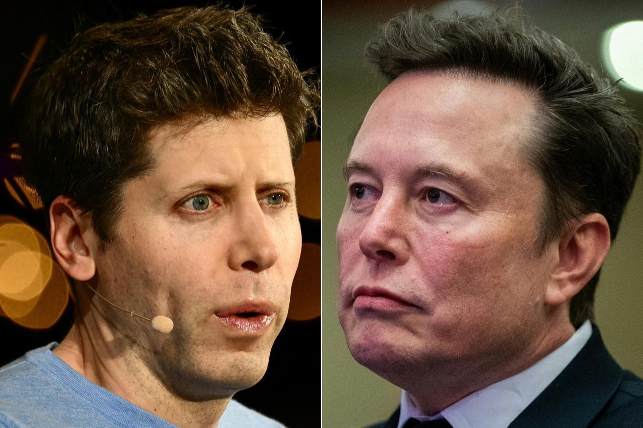 This combination of pictures shows Sam Altman, CEO of OpenAI, and Elon Musk, Nov. 13, 2024. (AFP Photo)