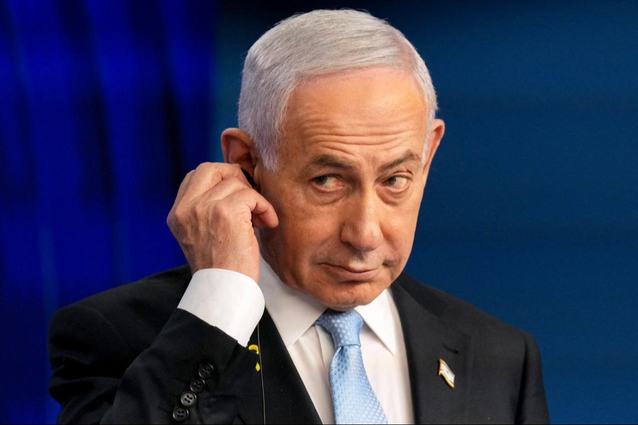 Israeli Prime Minister Benjamin Netanyahu looks on during a joint press conference with German Chancellor Friedrich Merz (not pictured) in Jerusalem, Israel on Dec. 7, 2025. (AFP Photo)