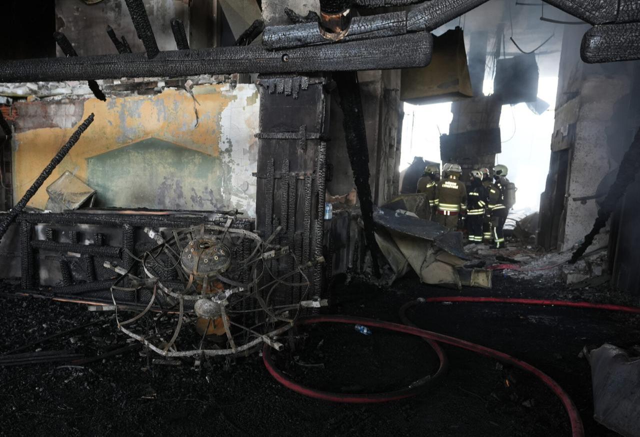 A view of the damage from a fire that broke out at a hotel in the Bolu Kartalkaya Ski Resort in Bolu, Türkiye on January 21, 2025. (AA Photo)