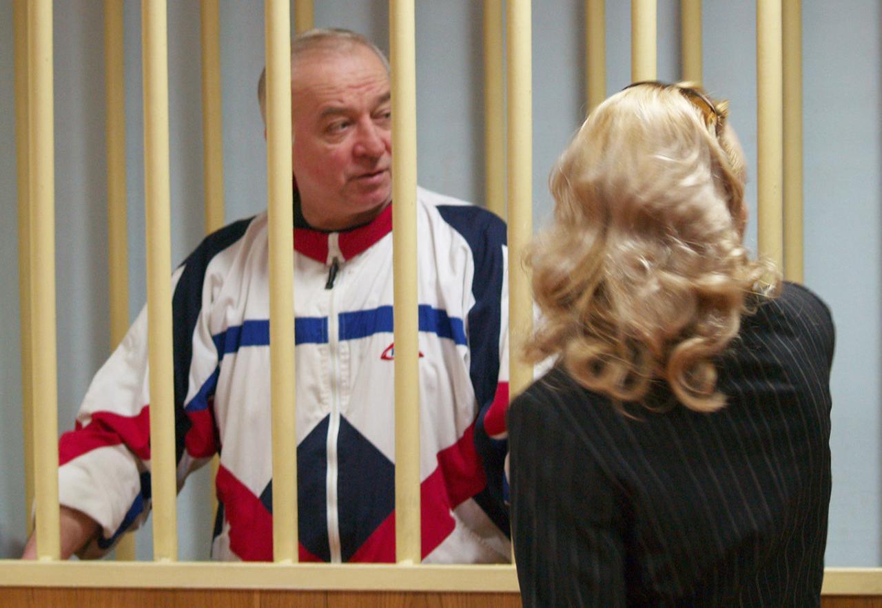 Sergei Skripal during a hearing in a Moscow court in 2006. (Photo via Press Office of Moscow District Military Court)