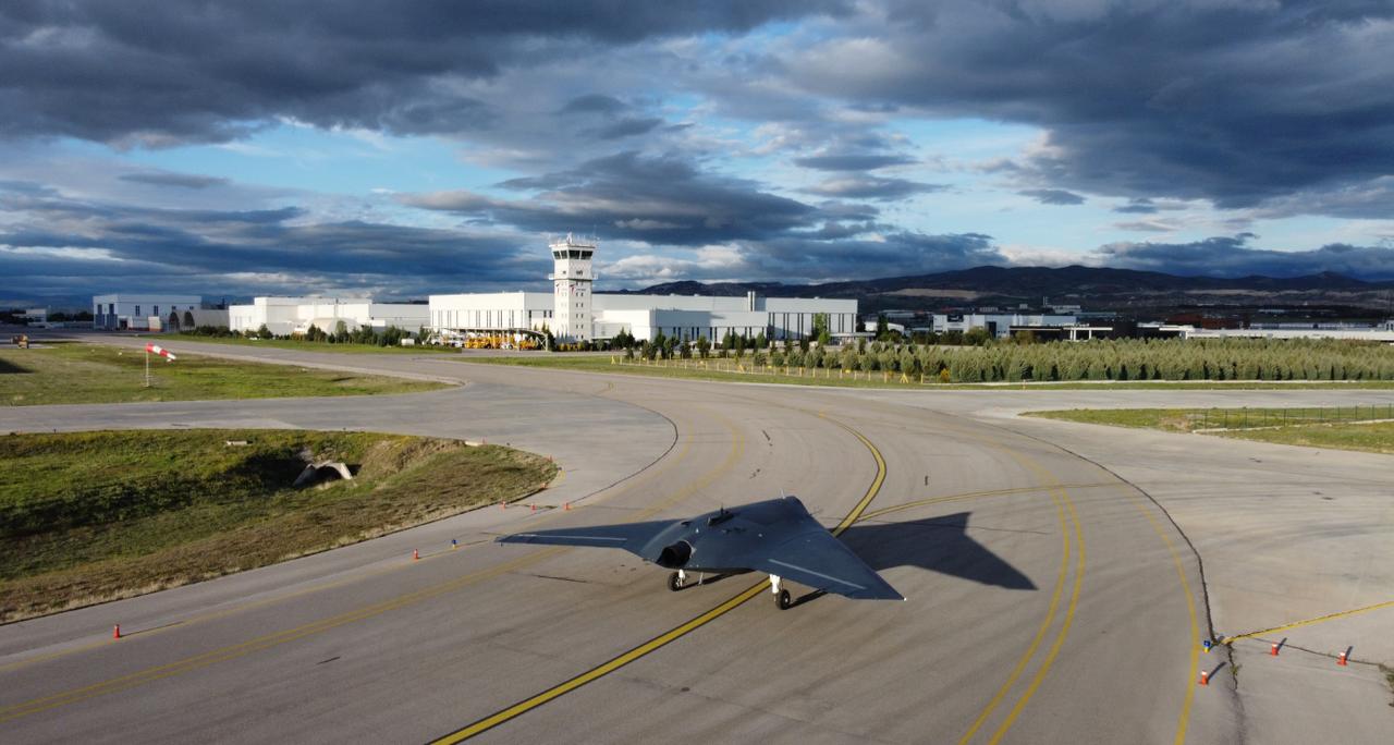 TAI's Anka-3 unmanned combat aircraft during a test in Kahramankazan, Ankara, Türkiye. (Photo via TAI)