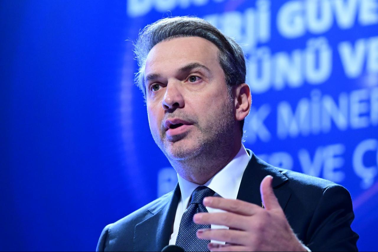 Energy and Natural Resources Minister Alparslan Bayraktar speaks during the IICEC Conference at Sabanci Center in Istanbul, Türkiye, on December 26, 2025. (AA Photo)