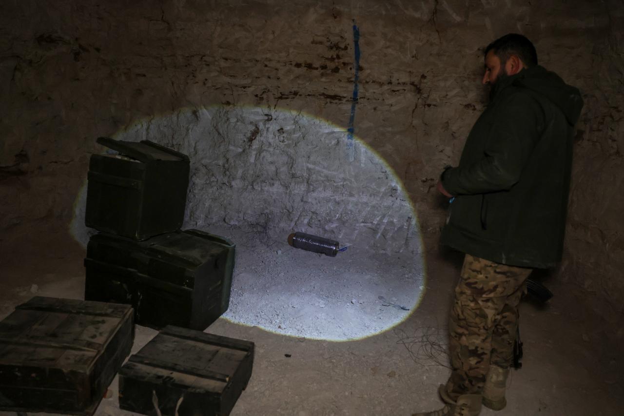 Syrian army found that YPG had dug kilometers of tunnels beneath civilian buildings after liberating the area in Tabqa, near Raqqa, Syria on January 25, 2026. (AA Photo)
