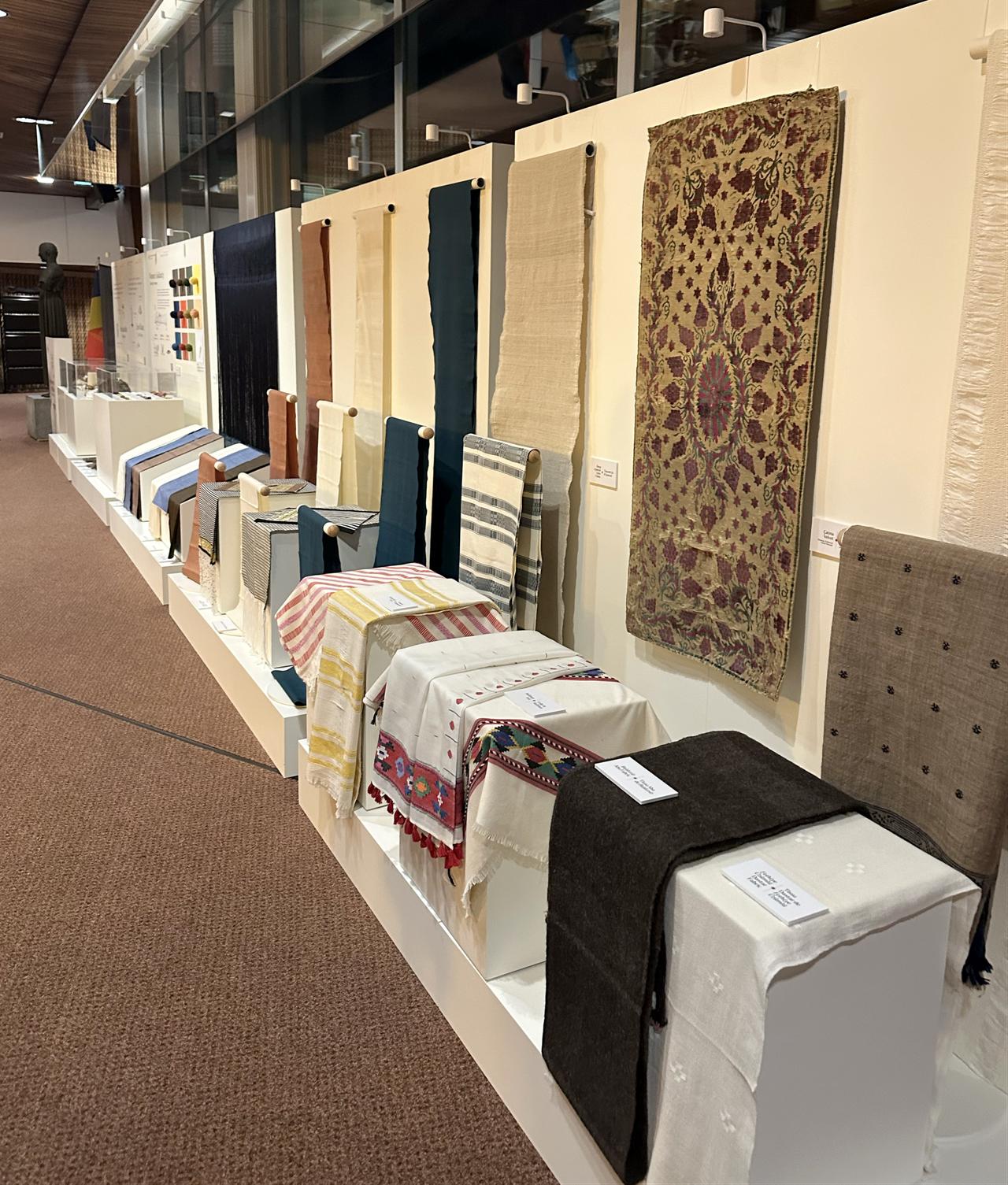 Handcrafted fabrics from Türkiye’s seven regions are on display at the ‘Memory of Fabric’ exhibition in Strasbourg. Strasbourg, France, January 24, 2025. (Ministry of National Education/ AA Photo)