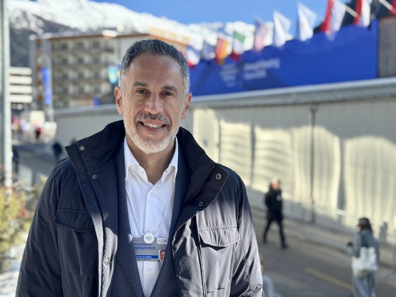 Manos Raptopoulos, SAP’s President of Revenue for Asia Pacific, Middle East, Central and Southern Europe, poses for a photo during the World Economic Forum Annual Meeting in Davos, Switzerland, January 26, 2026. (AA Photo)