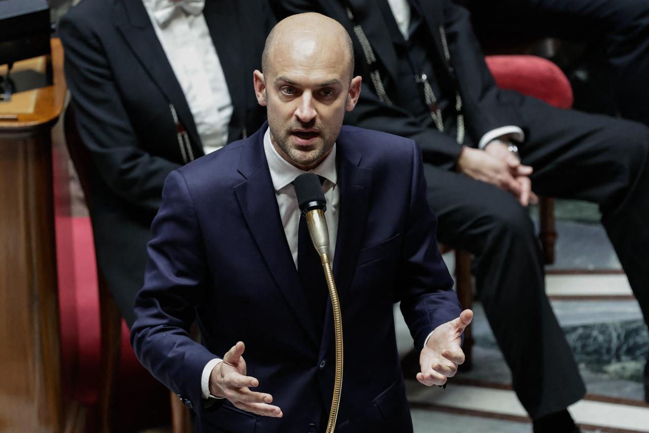 France's Foreign Affairs Minister Jean-Noel Barrot addresses MPs during a session of questions to the government at The National Assembly, in Paris, Jan. 20, 2026. (AFP Photo)