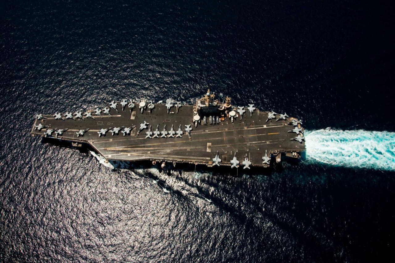 The Nimitz-class aircraft carrier U.S.S. Abraham Lincoln in April 2012.  (AFP Photo)