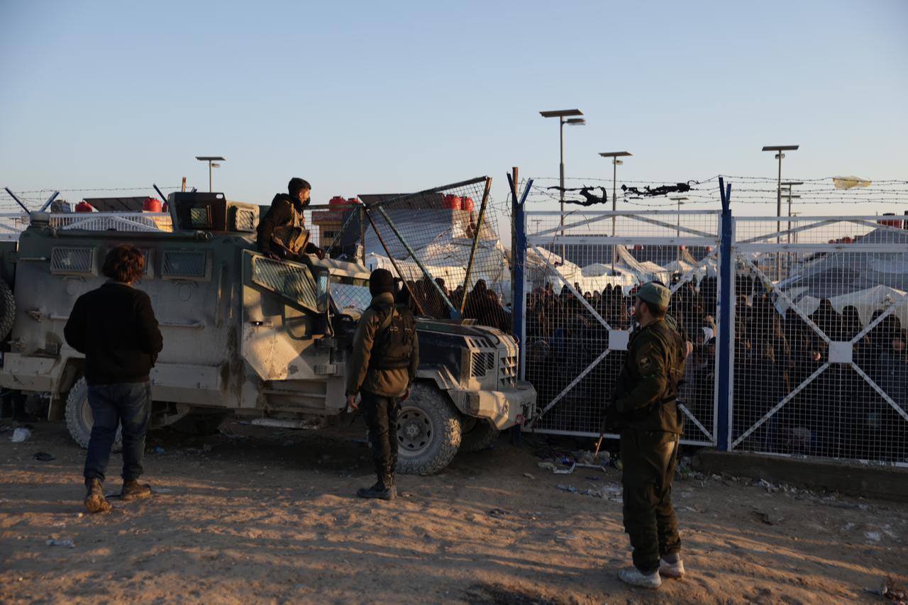 The Syrian army increases security measures in and around the al-Hol camp, located south of Al-Hasakah in Syria, January 25, 2026. (AA Photo)