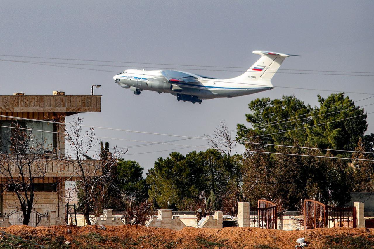 A Russian military Ilyushin Il-76 strategic airlift aircraft takes off from Qamishli International Airport in northeastern Syria's Hasakah, January 27, 2026. (AFP Photo)