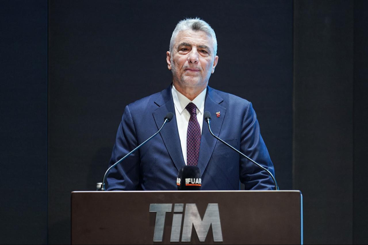 Turkish Trade Minister Omer Bolat speaks at an event organized by the Turkish Exporters Assembly (TİM) in Istanbul, Türkiye, Jan. 29, 2026. (AA Photo)